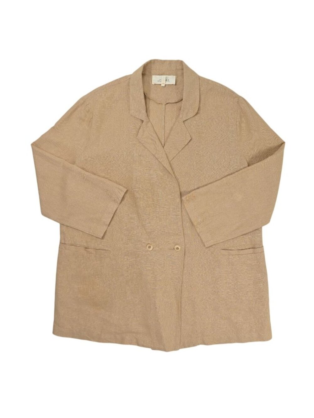 The Great Linen Blazer Jacket in Tan